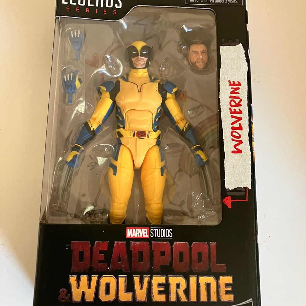 Marvel Wolverine Figure in Yellow and Blue